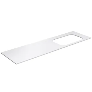 Darba virsma Kame Universal HPL, Movado izlietnei 160cm labā puse Balts Matēts HPL WP/16-3/H16-P2-R