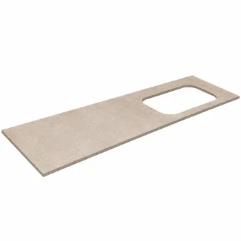 Darba virsma Kame Universal HPL, Movado izlietnei 160cm labā puse Earth stone HPL WP/16-3/H18-P2-R