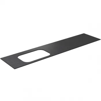 Darba virsma Kame Universal HPL, Movado izlietnei 200cm kreisā puse Black lava HPL WP/20-3/H17-P2-L