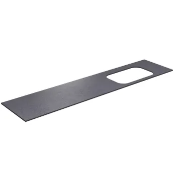 Darba virsma Kame Universal HPL, Movado izlietnei 200cm labā puse Black moon HPL WP/20-3/H11-P2-R