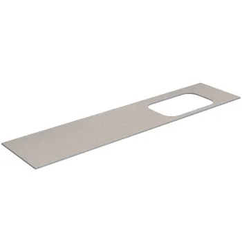 Darba virsma Kame Universal HPL, Movado izlietnei 200cm labā puse Grey moon HPL WP/20-3/H12-P2-R