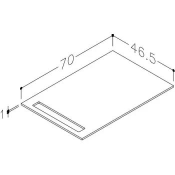 Darba virsma Kame Universal ar dvieļu turētāju HPL 70cm Black lava WP-1/6-3/H17