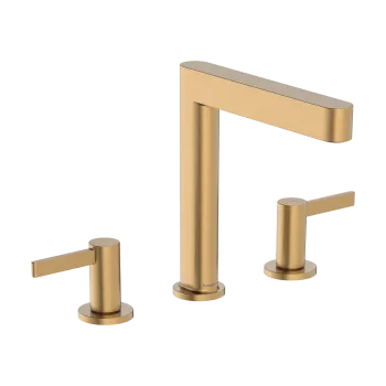 Vannas istabas izlietnes maisītājs Hansgrohe Finoris 160 iebūvējams ar Push-Open vārstu, EcoSmart, pulēta bronza 76034140