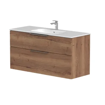 Vannas istabas skapītis Kame Big 120cm 2 atvilknes, bez izlietnes, Tobacco oak BU/12-3DR/19-BIG