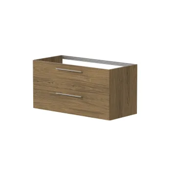 Vannas istabas skapītis Kame Gama 100cm 2 atvilknes (push to open), bez izlietnes, Copper oak BU/10-3DR/48-PO