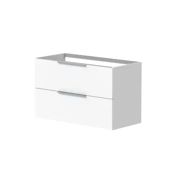 Vannas istabas skapītis Kame Liris 100cm 2 atvilknes, Zem virsmas, Bez izlietnes, Balts Matēts BUC/10-3DR-V8/D02-LIR