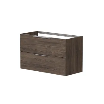 Vannas istabas skapītis Kame Liris 100cm 2 atvilknes, Zem virsmas, Bez izlietnes, Brūns Ozols BUC/10-3DR-V8/20-LIR