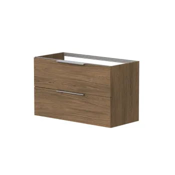 Vannas istabas skapītis Kame Liris 100cm 2 atvilknes, Zem virsmas, Bez izlietnes, Copper oak BUC/10-3DR-V8/48-LIR