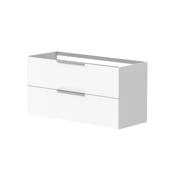 Vannas istabas skapītis Kame Liris 120cm 2 atvilknes, Zem virsmas, Bez izlietnes, Balts Matēts BUC/12-3DR-V8/D02-LIR