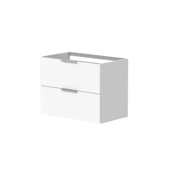 Vannas istabas skapītis Kame Liris 80cm 2 atvilknes, Zem virsmas, Bez izlietnes, Balts Matēts BUC/8-3DR-V8/D02-LIR