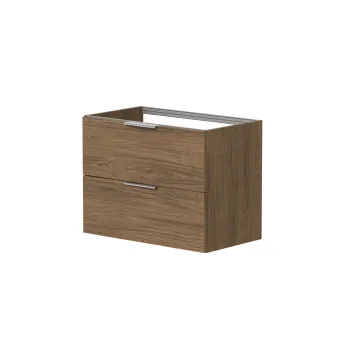 Vannas istabas skapītis Kame Liris 80cm 2 atvilknes, Zem virsmas, Bez izlietnes, Copper oak BUC/8-3DR-V8/48-LIR