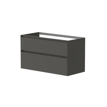 Vannas istabas skapītis Kame Loft 100cm 2 atvilknes, Zem virsmas, Bez izlietnes, Anthracite Grey BUC/10-3DR/D27-LFT