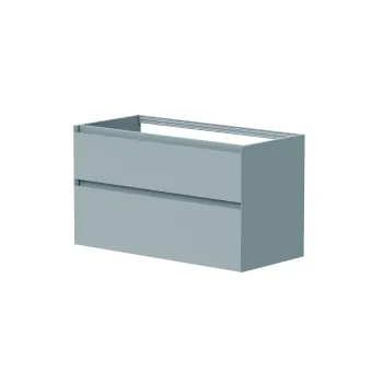 Vannas istabas skapītis Kame Loft 100cm 2 atvilknes, Zem virsmas, Bez izlietnes, Stone Blue BUC/10-3DR/D35-LFT