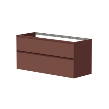 Vannas istabas skapītis Kame Loft 120cm 2 atvilknes, Bez izlietnes, Terracotta BU/12-3DR/D23-LFT