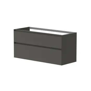 Vannas istabas skapītis Kame Loft 120cm 2 atvilknes, dubultais Anthracite Grey BUD/12-3DR/D27-LFT