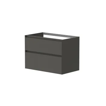 Vannas istabas skapītis Kame Loft 80cm 2 atvilknes, Zem virsmas, Bez izlietnes, Anthracite Grey BUC/8-3DR/D27-LFT