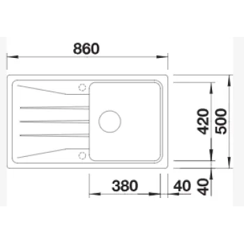 Virtuves Izlietne BLANCO SONA 5 S SILG PDUR Coffee O.AF  SILGRANIT™, PuraDur™, Kafijas 519679