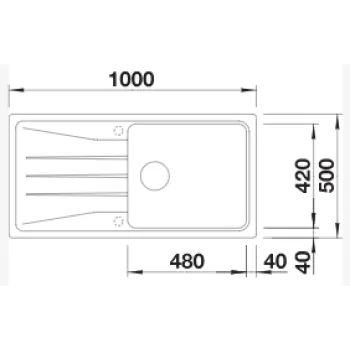 Virtuves Izlietne BLANCO SONA XL 6 S SILG PDUR Anthracite O.AF SILGRANIT™, PuraDur™, Antracīta 519689