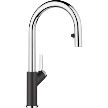 Virtuves izlietnes maisītājs BLANCO CARENA-S Vario Anthracite/Hromēts HD 521358