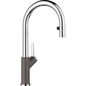 Virtuves izlietnes maisītājs BLANCO CARENA-S Vario Rock grey/Hromēts HD 521359