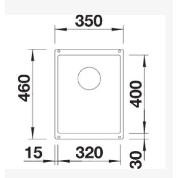 Virtuves Izlietne BLANCO SUBLINE 320-U SILG PDUR Anthracite InFino O.AF SILGRANIT™, PuraDur™, Antracīta 523406