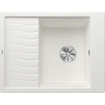 Virtuves Izlietne BLANCO ELON 45 S PDUR White InFino O.AF SILGRANIT™, PuraDur™, Balta 524828