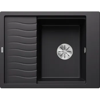 Virtuves Izlietne BLANCO ELON 45 S PDUR Black InFino O.AF  Melna, SILGRANIT™ 525880