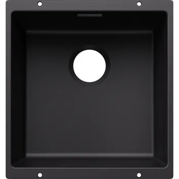 Virtuves Izlietne BLANCO SUBLINE 400-U SILG Black O.ZUB O.AF WFS  SILGRANIT™, Melna 527786