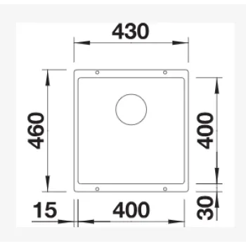 Virtuves Izlietne BLANCO SUBLINE 400-U SILG Coffee O.ZUB O.AF WFS  SILGRANIT™, Kafijas 527792