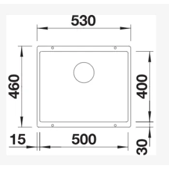 Virtuves Izlietne BLANCO SUBLINE 500-U SILG Coffee O.ZUB O.AF WFS SILGRANIT™, Kafijas 527800