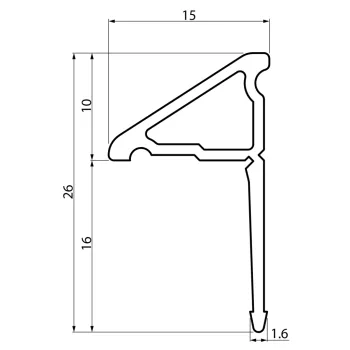 Vannas apdares lente Polysan 1950 mm, 2 gab, balta 91020