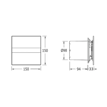 Ventilators Sapho Sapho Cata E aksiālais E-100 G, 8 W, 100 mm, balts 00900000
