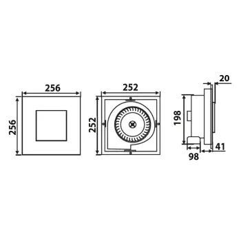 Ventilators Sapho TECTO aksiālais, 20 W,  100 mm, balts TC201