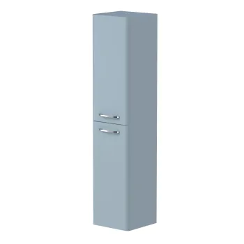 Augstais skapis Kame Soft 35cm, ar 2 durvīm Mist blue TU/35-2/D34-SFT