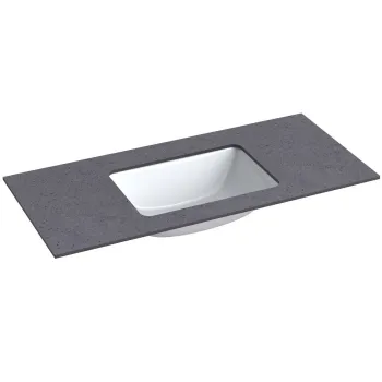 Darba virsma ar izlietni Kame Universal HPL 100cm ar Easy Clean sifonu Black moon