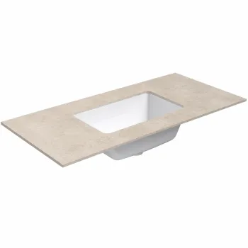 Darba virsma ar izlietni Kame Universal HPL 100cm ar Easy Clean sifonu Earth stone