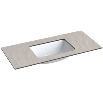 Darba virsma ar izlietni Kame Universal HPL 100cm ar Easy Clean sifonu Grey moon