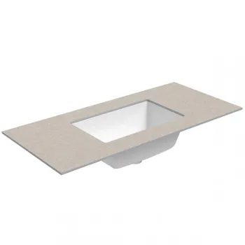 Darba virsma ar izlietni Kame Universal HPL 100cm ar Easy Clean sifonu Sand stone