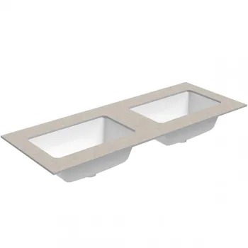 Darba virsma ar izlietni Kame Universal HPL 120 Dubultā ar Easy Clean sifonu Sand stone