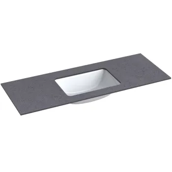 Darba virsma ar izlietni Kame Universal HPL 120cm ar Easy Clean sifonu Black moon