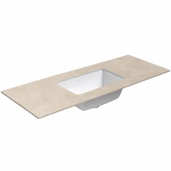 Darba virsma ar izlietni Kame Universal HPL 120cm ar Easy Clean sifonu Earth stone