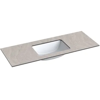 Darba virsma ar izlietni Kame Universal HPL 120cm ar Easy Clean sifonu Grey moon