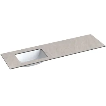 Darba virsma ar izlietni Kame Universal HPL 160cm Kreisā ar Easy Clean sifonu Grey moon