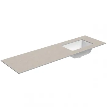 Darba virsma ar izlietni Kame Universal HPL 160cm Labā ar Easy Clean sifonu Sand stone