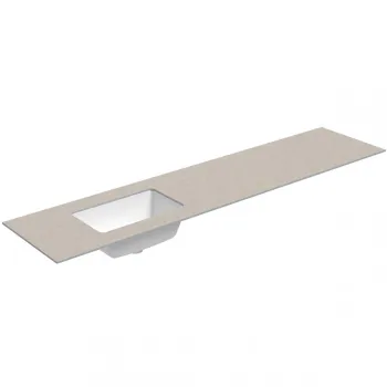 Darba virsma ar izlietni Kame Universal HPL 200cm Kreisā ar Easy Clean sifonu Sand stone