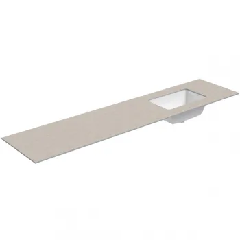 Darba virsma ar izlietni Kame Universal HPL 200cm Labā ar Easy Clean sifonu Sand stone