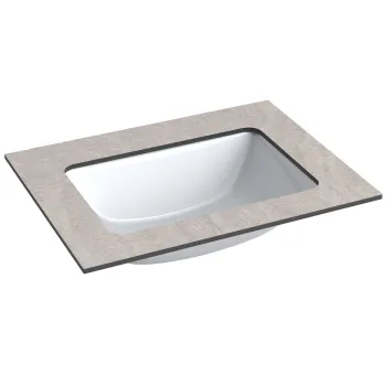 Darba virsma ar izlietni Kame Universal HPL 60cm ar Easy Clean sifonu Grey moon