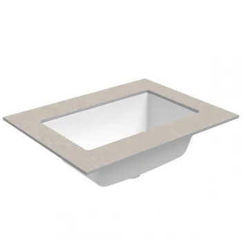 Darba virsma ar izlietni Kame Universal HPL 60cm ar Easy Clean sifonu Sand stone