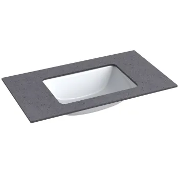 Darba virsma ar izlietni Kame Universal HPL 80cm ar Easy Clean sifonu Black moon
