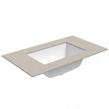 Darba virsma ar izlietni Kame Universal HPL 80cm ar Easy Clean sifonu Sand stone